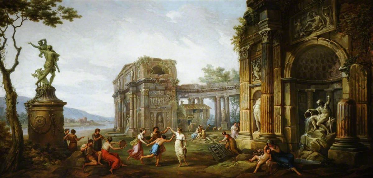 Capriccio di figure danzanti tra rovine classiche - National Trust